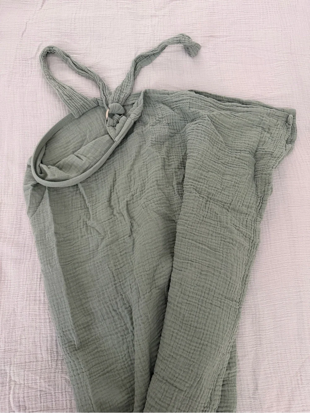 Nursing Cover - sage green, muslin